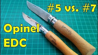 Opinel 5 versus 7 – Comparison review of this UK legal EDC knife [upl. by Thanasi]