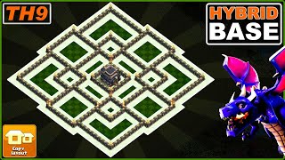 New BEST TH9 Base 2023 with COPY LINK  Town Hall 9 Hybrid Base Design  Clash of Clans [upl. by Vivianne]