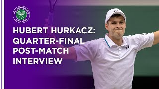 Hubert Hurkacz QuarterFinal PostMatch Interview  Wimbledon 2021 [upl. by Antrim]