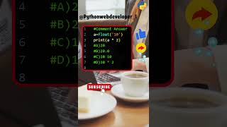 Python MCQ ❓ Comment Answer ❓  shorts short trending python programming ytshorts viralvideo [upl. by Ahsenek870]