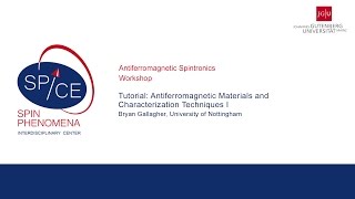 Talks  Antiferromagnetic Spintronics  Bryan Gallagher I  Tutorial Antiferromagnetic Materials [upl. by Euqimod]