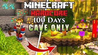 I Survived 100 Days IN A CAVE ONLY WORLD in Minecraft Hardcore [upl. by Ayekram836]