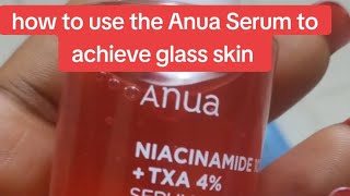 How to use the Anua niacinamide serum to achieve glass skin hyperpigmentation acnescars [upl. by Chrisoula983]