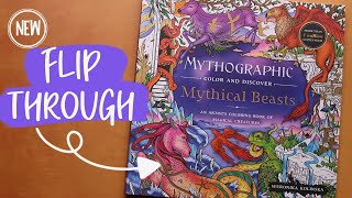 Flip Through  NEW Mythographic Mythical Beasts adult coloring book [upl. by Tertius492]