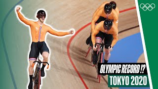 Olympic Record 🚴‍♂️  Mens Team Sprint Final  Tokyo 2020 [upl. by Eisler]