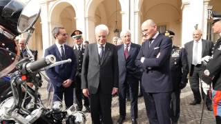 Presentazione al Presidente Mattarella delle nuove Moto Guzzi Reggimento Corazzieri [upl. by Novej272]