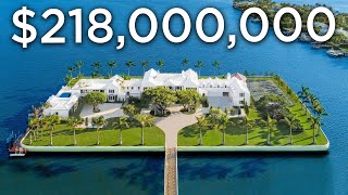 Touring a 218000000 Florida Mega Mansion on a Private Island [upl. by Mariken39]