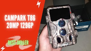 Campark T86 Trail Camera Review amp Setup  Campark WiFi Bluetooth Trail Camera 20MP 1296P Test [upl. by Funk181]