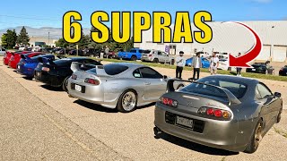 I SAW 6 MK4 SUPRAS AT A CARS amp COFFEE IN CANADA LFA SVJ 812 Superfast and more [upl. by Noivad99]