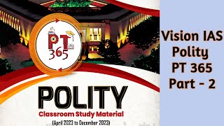 POLITY  UPSC PRELIMS 365 2024  Part  2  Vision IAS [upl. by Hammer]