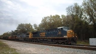 CSX Rock Train Passing By Four Different Locations [upl. by Leno]