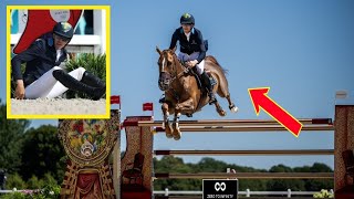 Henrik von Eckerman olympic fall  Henrik von Eckermann falls from his horse Olympic 2024 equestrian [upl. by Tayler]