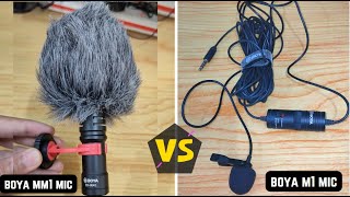 Boya byMM1 vs Boya ByM1 Microphone detail comparison mic and voice recording test [upl. by Svensen213]