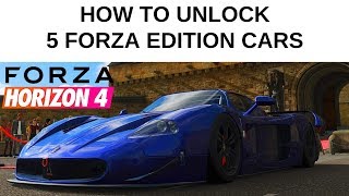 Forza Horizon 4 Unlock 5 Hidden Forza Edition Cars [upl. by Asiaj]