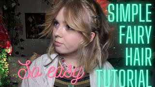 Simple and Easy Fairy hair tutorial  EnchantingHairIdeas FantasyHairInspiration DIYFairyHair [upl. by Tobin]