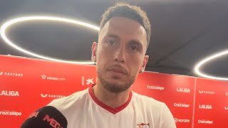 Lucas Ocampos en zona mixta tras el triunfo ante el Granada [upl. by Ibrad839]