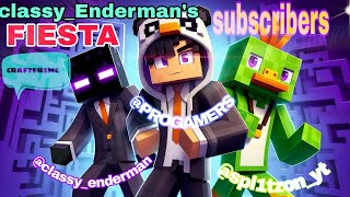 ‎ClassyEnderman Subscribers Fiesta in CRAFTERSMC skyblock server 🤩 FULL ENJOYMENT 🔥🔥💯 II [upl. by Attela]