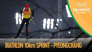 Mens 10km Sprint  Biathlon  PyeongChang 2018 Replays [upl. by Annalise]