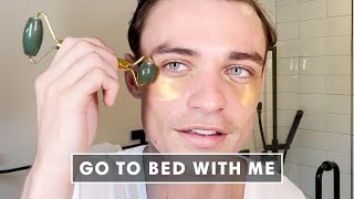 Thomas Doherty Swears By These 24K Gold Under Eye Patches  Go To Bed With Me  Harpers BAZAAR [upl. by Joell671]