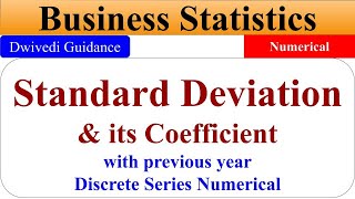 Standard Deviation Discrete Series Standard Deviation Statistics standard deviation formula [upl. by Irena332]