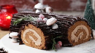 Bûche de Noël A French Christmas Dessert • Tasty [upl. by Nosila57]