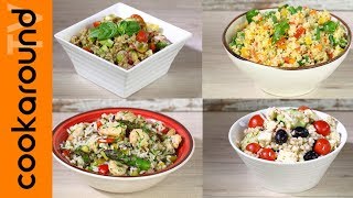 Insalate di riso farro orzo e bulgur  4 primi piatti freddi estivi [upl. by Annyl373]