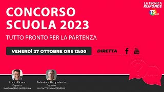 Concorso scuola 2023 tutto pronto per la partenza [upl. by Ile]