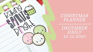 Christmas Planner  December Daily 12112023 [upl. by Eneri]