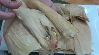 Tamales de chile poblanoelote y quesoreceta de tamales superfacil [upl. by Ebonee869]