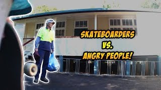 SKATERS vs HATERS 43  Skateboarders vs Angry People Skateboarding Compilation [upl. by Othelia]