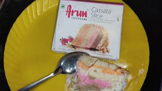 Arun Ice Cream  Cassata Slice  Vanilla Strawberry Blackcurrant amp Coffee Flavored Ice cream [upl. by Portwin]