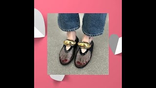 Designer Women Ballet Flats Hollow Out Mesh Walking Loafers Ladies Metal Decor Mary Janes Flat Sh [upl. by Assetniuq]