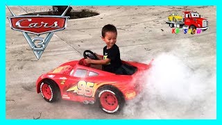 Disney Cars Toys 10 Lightning McQueens Race Stop Motion Animation [upl. by Ingles]