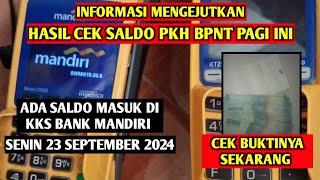 INFORMASI TERBARU HARI INI 23 SEPTEMBER 2024 ADA SALDO MASUK DI KKS BANK MANDIRI [upl. by Cira]