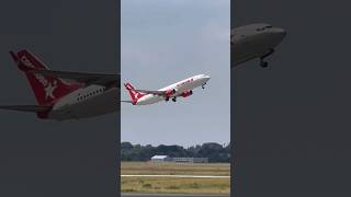 Corendon Airlines B737 🛫Takeoff shorts youtube aviation video boeing düsseldorf germany [upl. by Ardeed]