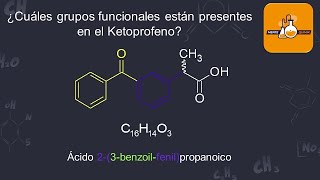 Grupos funcionales presente en el Ketoprofeno [upl. by Rafael]