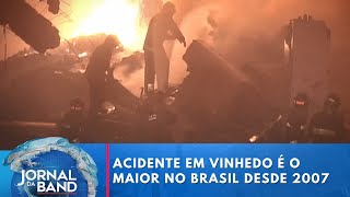 Acidente aéreo em Vinhedo é o maior no Brasil desde queda de voo da TAM em 2007  Jornal da Band [upl. by Gawlas]