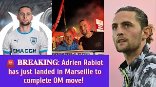 🚨 𝐁𝐑𝐄𝐀𝐊𝐈𝐍𝐆 Adrien Rabiot has just landed in Marseille to complete OM move 🔵⚪️ [upl. by Nyvek48]