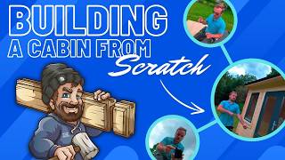 BUILDING A SMALL LOG CABIN 🪵 FROM SCRATCH ➡️ZERO EXPERIENCE NEEDED⬅️ [upl. by Nyral]