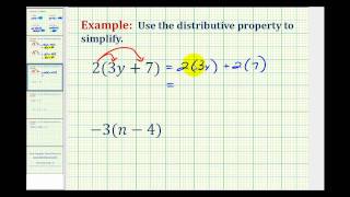 Ex 1 The Distributive Property [upl. by Nnail]