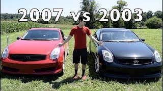 2003 vs 2007 Infiniti G35 Coupe  Differences and Comparison [upl. by Tennaj467]