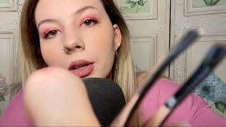 ASMR Quickly Doing Your Eyebrows plucking waxing and spoolie [upl. by Briny769]