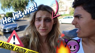 I got BEAT up prank he FREAKS out [upl. by Ahsirat]