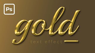 Gold Text Effect in Photoshop [upl. by Lyontine]