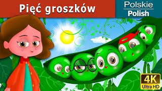 Pięć groszków  Five Peas in a Pod in Polish  PolishFairyTales [upl. by Acirrej]