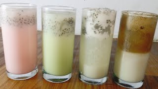 4 types of doodh soda  milk soda recipe  milk recipe  milk soda drink forkampflame [upl. by Terr]