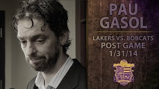 Lakers Vs Bobcats Pau Gasol Still Playing For Pride Fans Also Getting MRI Tomorrow [upl. by Roldan382]