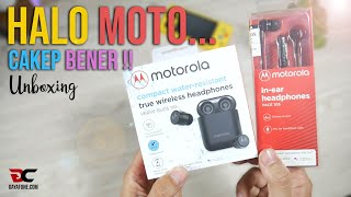 Cakep Juga Nih Rekomen deh  UNBOXING EARPHONE MOTOROLA VERVE BUDS 110 amp PACE 105 [upl. by Claude342]