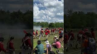 Redcoats British 10th Regiment of Foot forms up at “Redcoats and Rebels” Old Sturbridge Village [upl. by Nahtahoj]