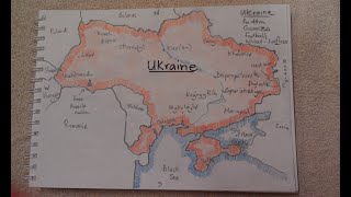 ASMR  Map of Ukraine  Australian Accent  Chewing Gum Drawing amp Describing in a Quiet Whisper [upl. by Frost389]